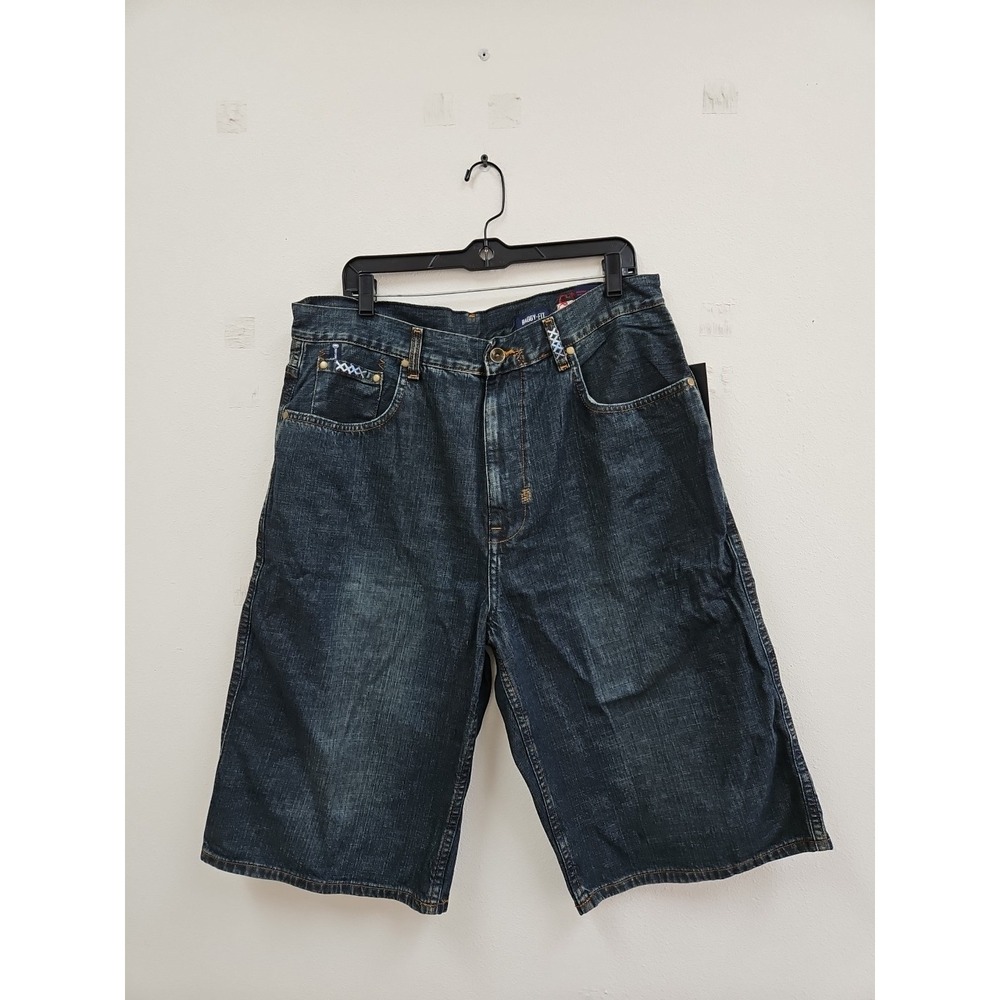 Ecko Unltd Y2K Hip Hop Skater Shorts Jorts 36 Denim Baggy Fit NWT Dead Stock